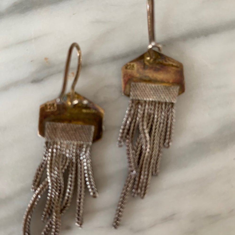 Museum Store Sterling Silver Russian Earrings - Picture 2 of 2